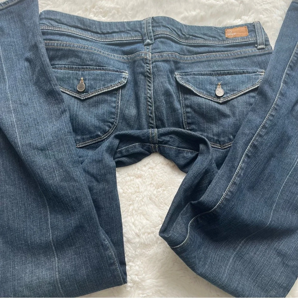 PAIGE Pico Dark Blue Flare Jeans 31 - Picture 6 of 9